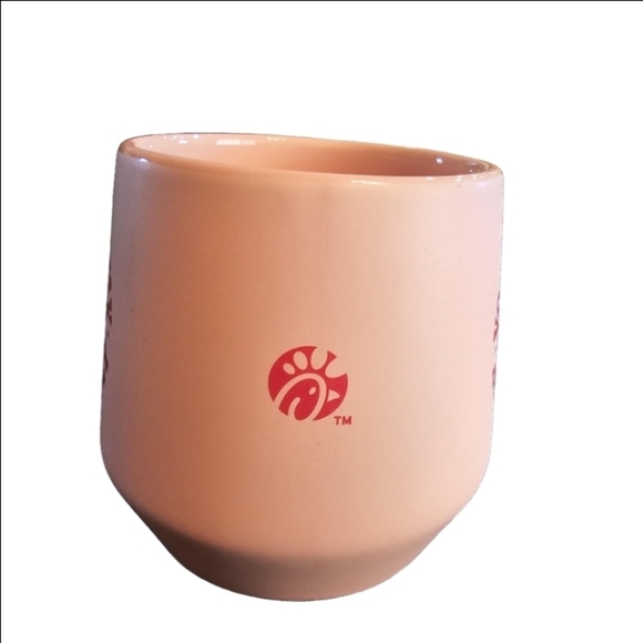 Chick-Fil-A Pink and Red Ceramic Mug with Cozy Design - Picture 3 of 6